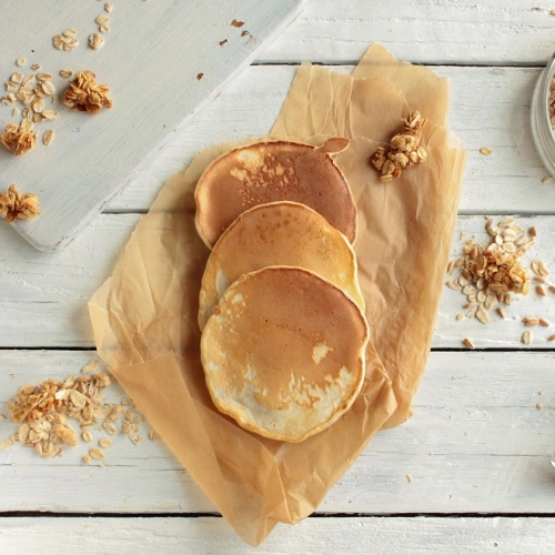 Pancakes au yaourt et flocons d'avoine