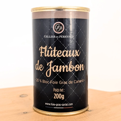 Flûteaux de jambon 20% bloc de foie gras de canard