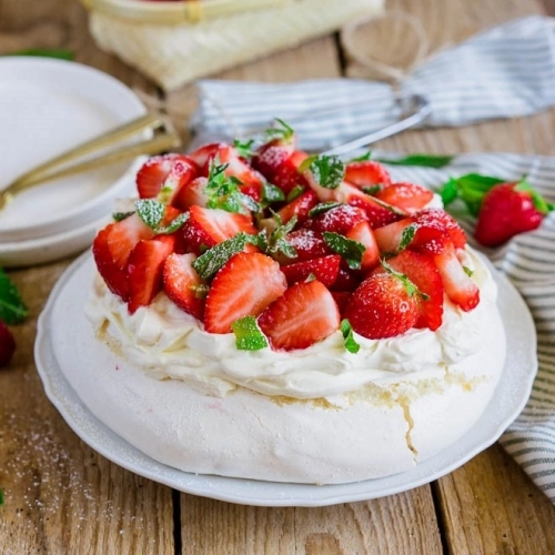 Pavlova aux fraises