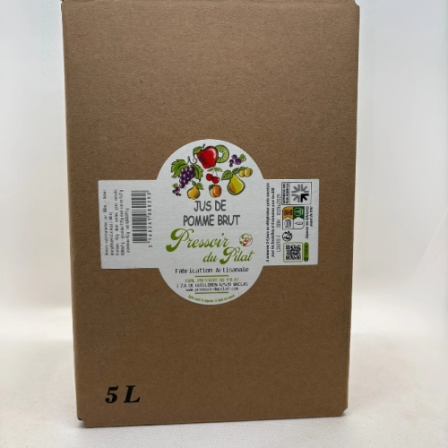 Cubi de jus de pommes Brut 5 L