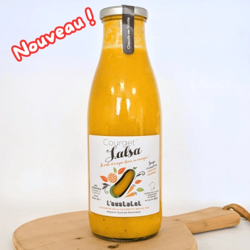 Soupe de courgettes, carotte, agrumes