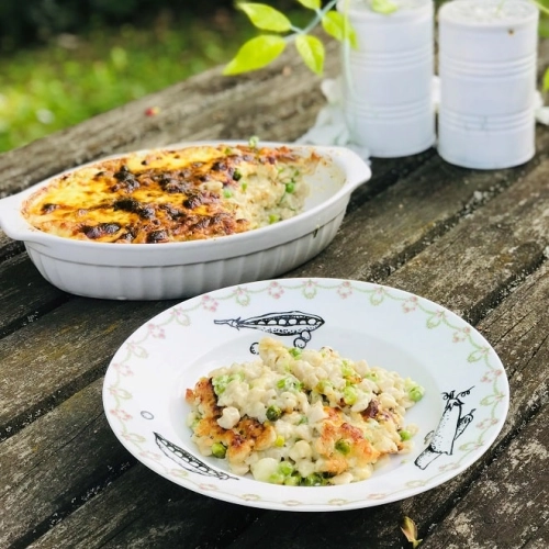 Panier recette - Gratin de crozets aux petits pois et Beaufort (4 pers.)