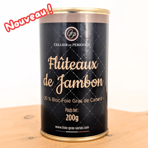 Flûteaux de jambon 20% bloc de foie gras de canard
