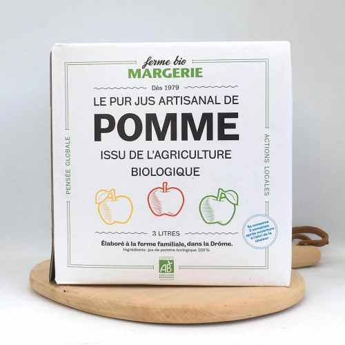 Cubi de jus de pomme bio 3l - 3 L - Ferme De L'ousse 