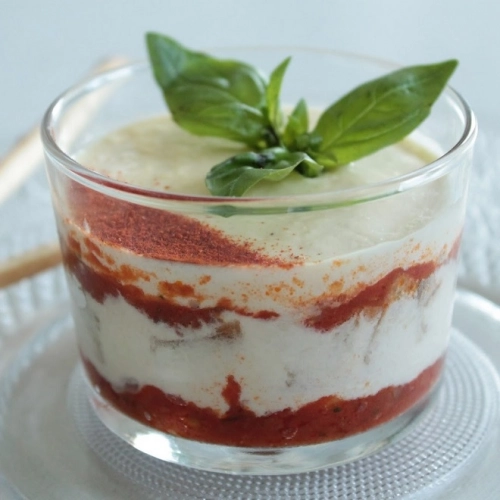 Tiramisu salé aux tomates