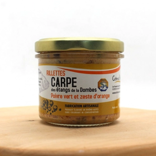 Rillettes de carpes au poivre vert et zeste d'orange