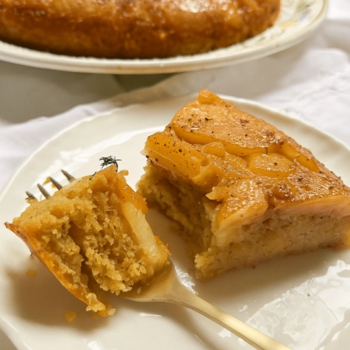 Gâteaux renversé aux poires