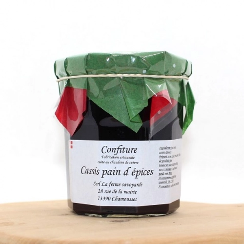 Confiture artisanale cassis - pain d'épices