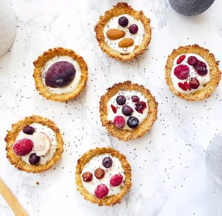 Tartelettes aux fruits et flocons de millet