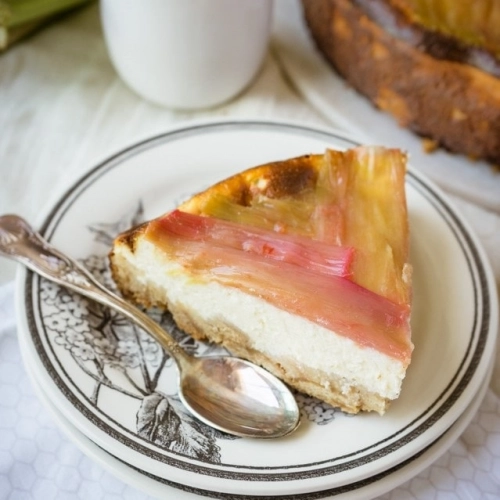 Cheesecake à la rhubarbe