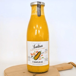 Soupe de courgettes, carotte, agrumes