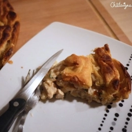 Tourte topinambours, navets et poulet