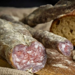 Saucisson sec de porc artisanal  BIO (sans nitrite)