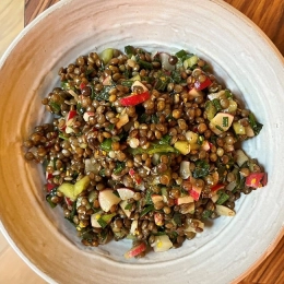 Salade de lentilles façon taboulé