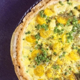 Panier recette - Quiche printanière (chou fleur, carottes et petits pois) (4-6 pers.)