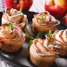 Tartelettes fleurs aux pommes