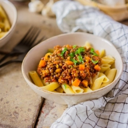 Bolognaise veggie aux lentilles