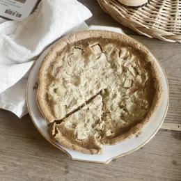 Tarte à la rhubarbe et basilic