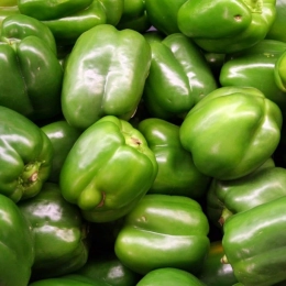 Cagette de poivrons verts