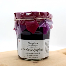 Confiture artisanale de framboises épépinées