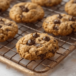 Cookies healthy compote, flocons d’avoine & beurre d’amandes