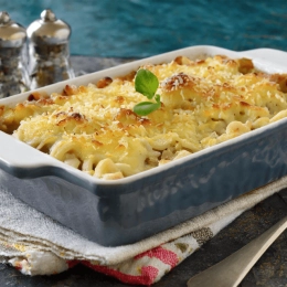 Gratin de crozets aux champignons et beaufort