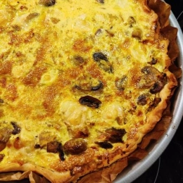 Panier recette - Quiche à la courge, champignons et fromage fondant (4 pers.)