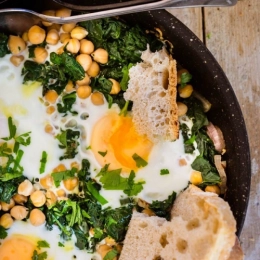 Panier recette - Chakchouka aux épinards et pois chiches (3 pers.)