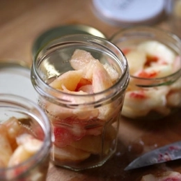 Pêches et nectarines au sirop