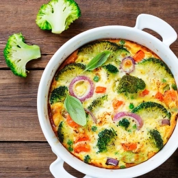 Quiche sans pâte patate douce et brocolis