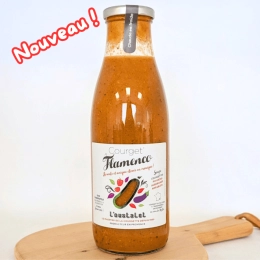 Soupe de courgettes, poivrons, aubergines et arrabiata