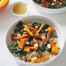 Salade de quinoa aux légumes rôtis