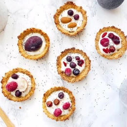 Tartelettes aux fruits et flocons de millet