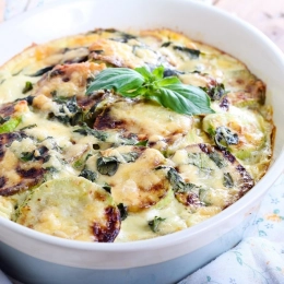 Gratin de concombre au basilic