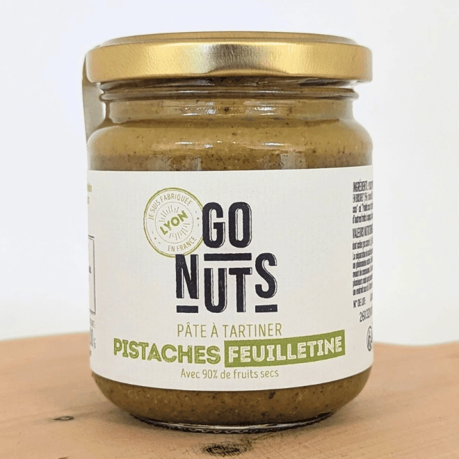 Pâte à tartiner pistaches feuilletine BIO