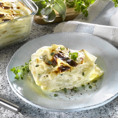 Panier recette - Gratin fondant de céleri branche et pommes de terre au fromage