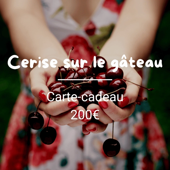 Carte cadeau - "Cerise sur le gâteau"