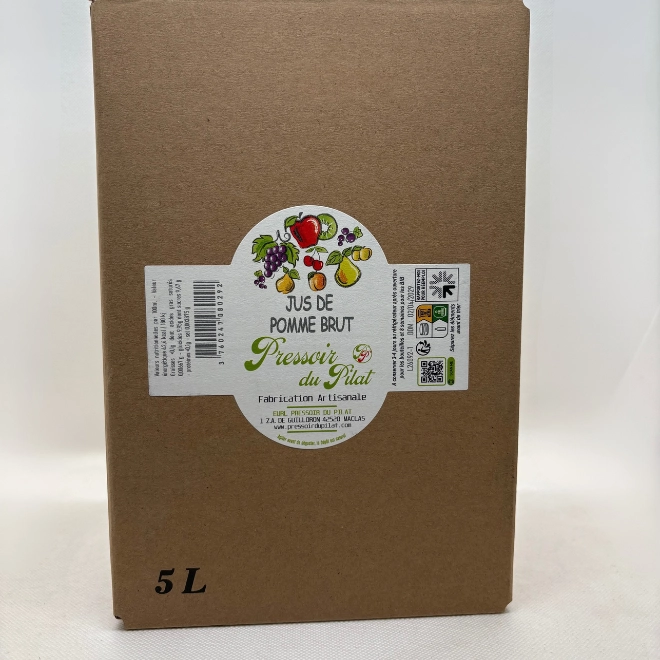 Cubi de jus de pommes Brut 5 L