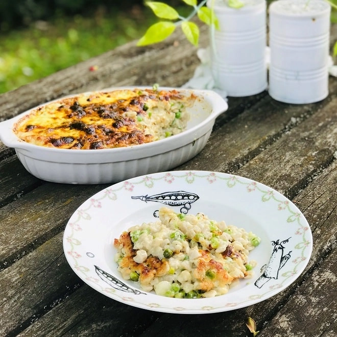 Panier recette - Gratin de crozets aux petits pois et Beaufort (4 pers.)