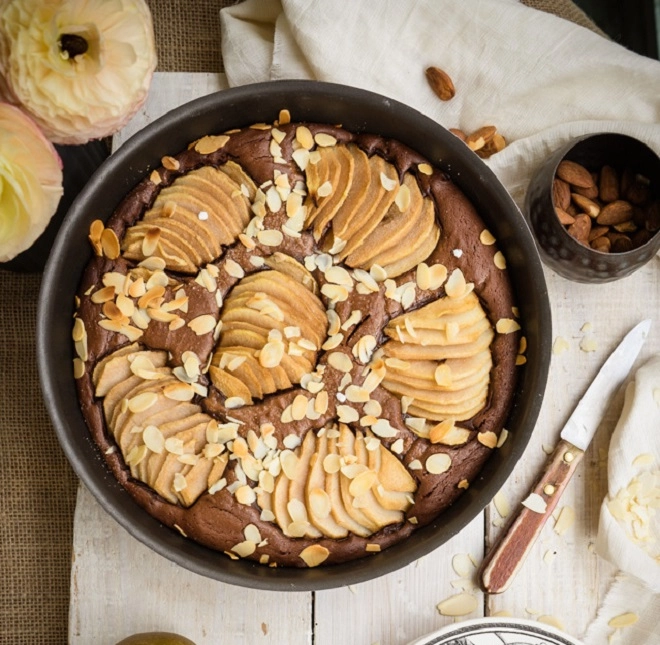 Gâteau chocolat poires