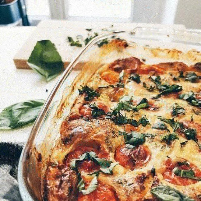 Clafoutis de tomates cerises