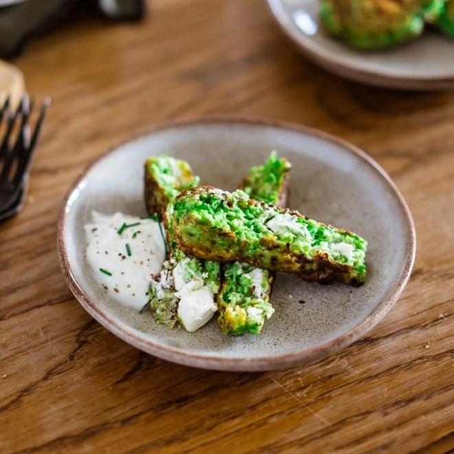 Croquettes petits pois ricotta