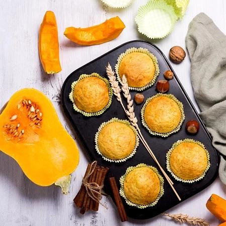 Muffins au butternut coeur chocolat