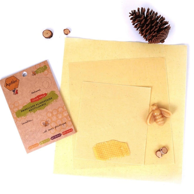 Lot de 3 wraps à la cire d'abeille S / M / L