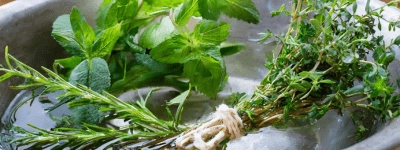 Première astuce pour conserver les herbes aromatiques : l'eau