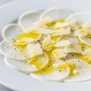 Carpaccio de radis noir