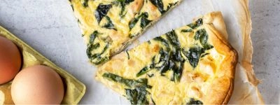 Quiche au vert de blettes, champignons et tofu