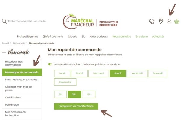 Comment fonctionne le rappel de commande ?