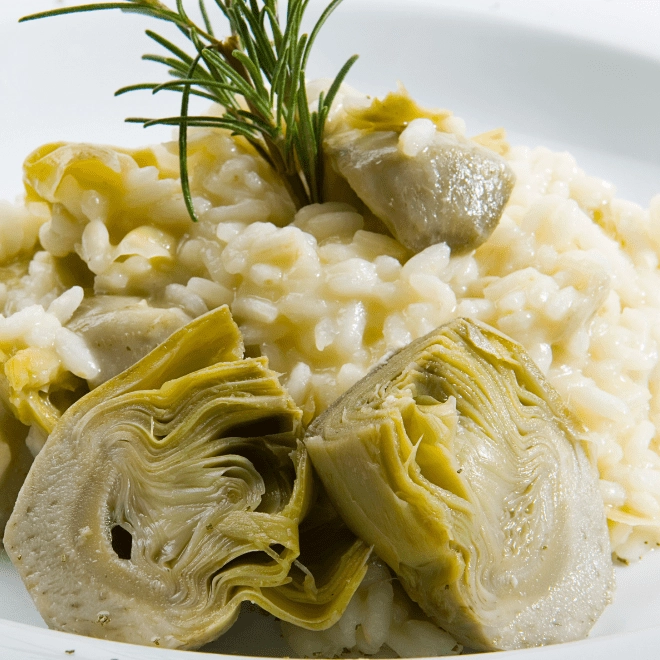 Risotto aux artichauts, parmesan & citron