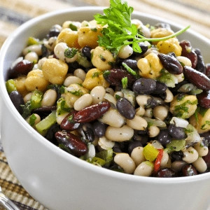 Salade de légumineuses et légumes